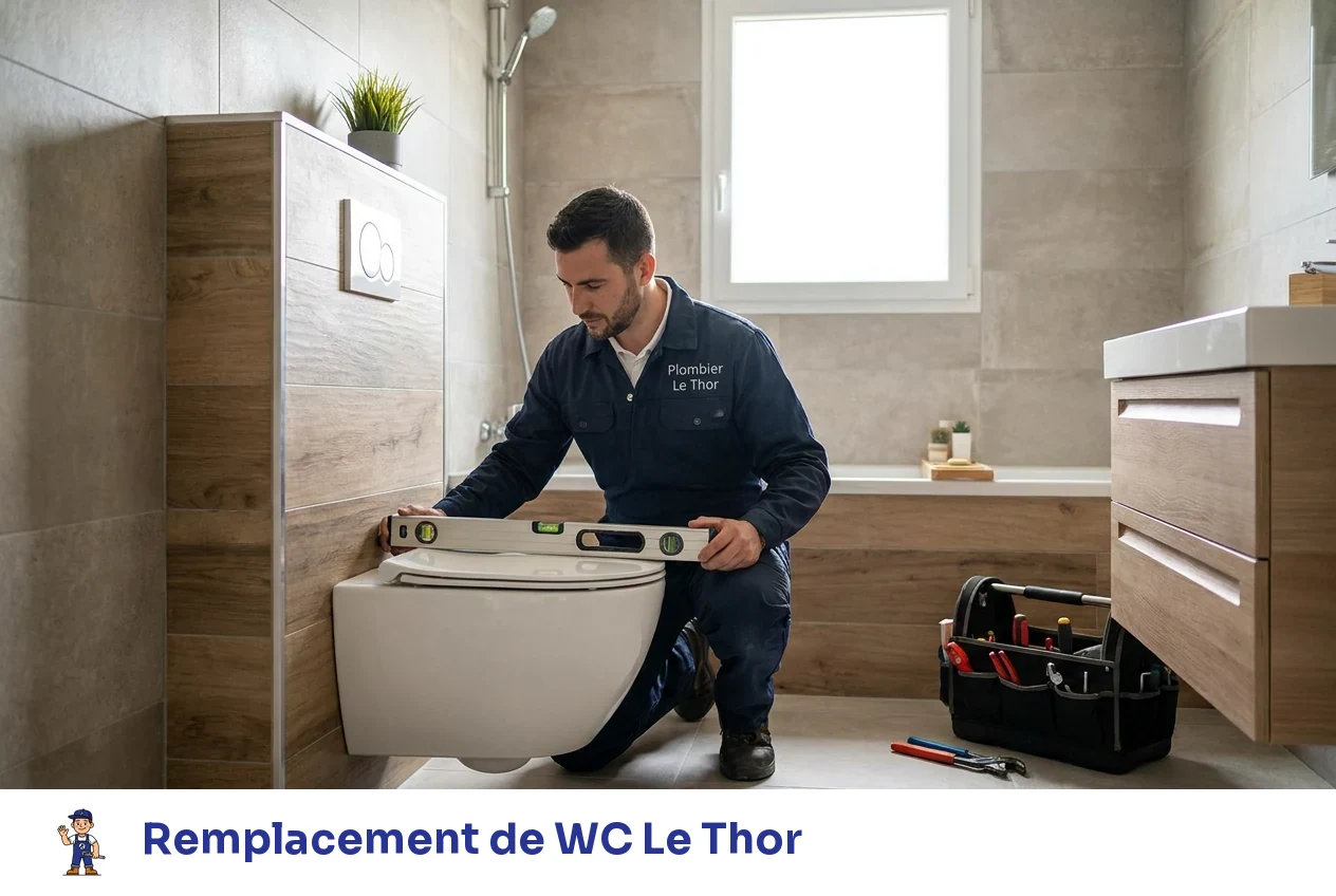 Remplacement de WC à Le Thor